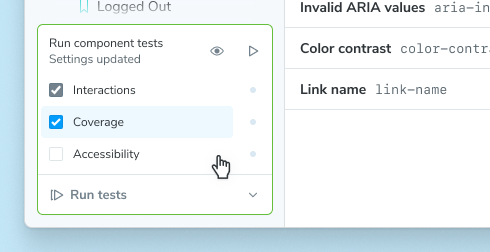 Testing widget with coverage activated