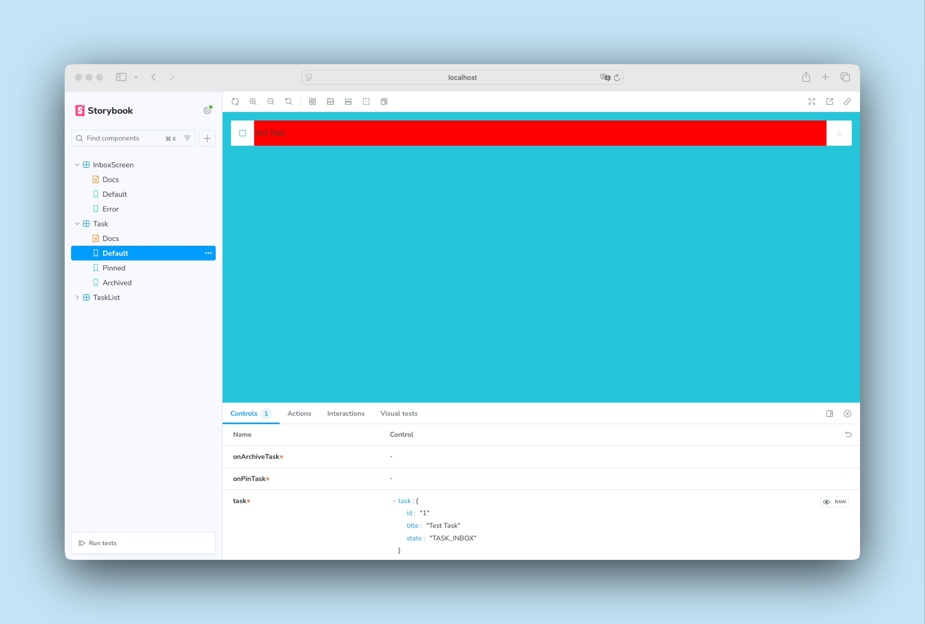 task background change